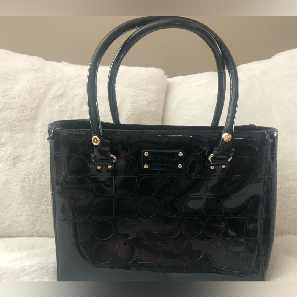 Kate Spade Handbag in Patent Material.  Excellent Condition.